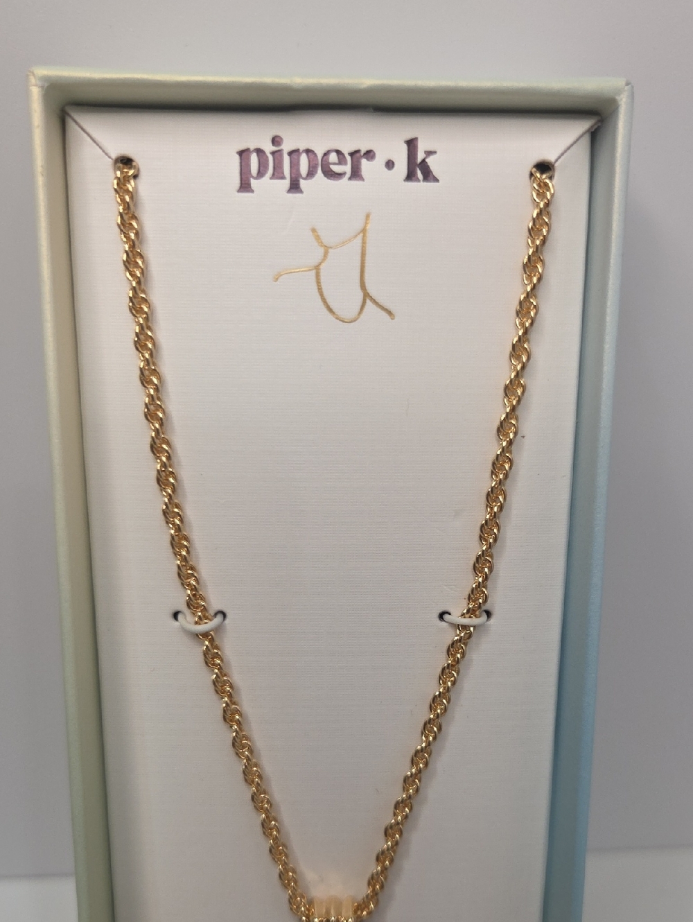 💛▪️Piper K ▪️ Gold Cross Pendant Necklace with Clear Stones - Picture 7 of 7